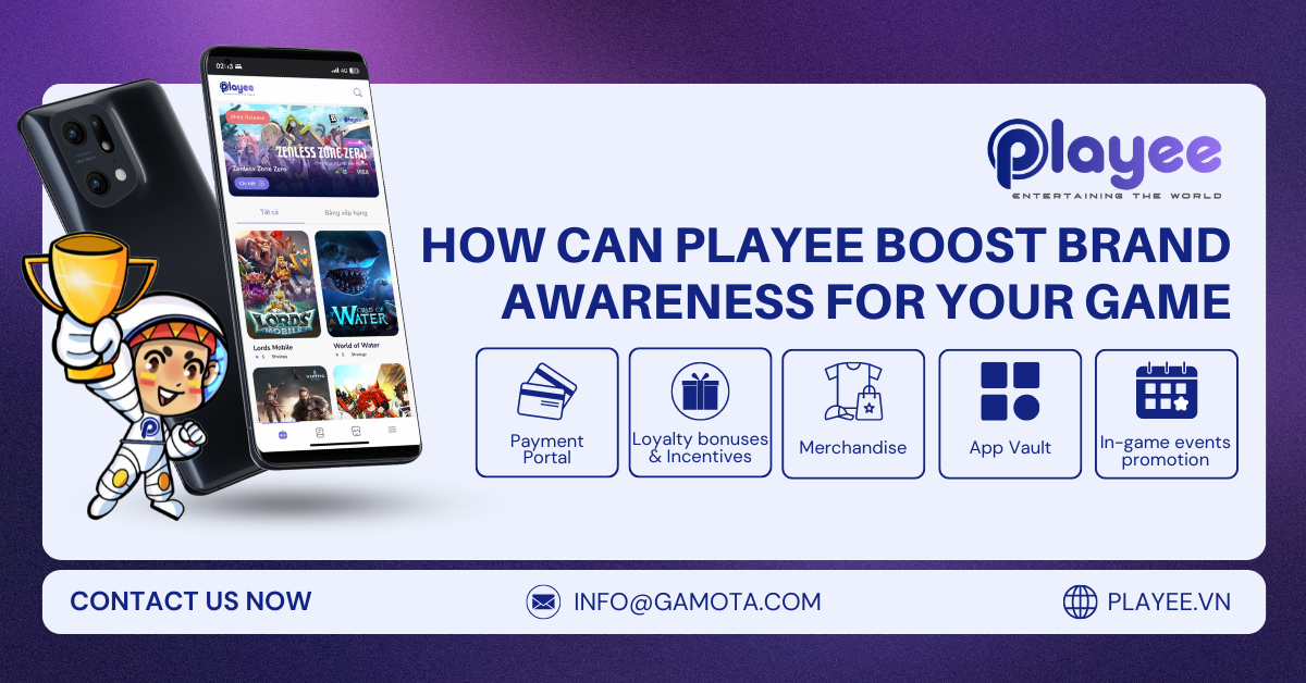 How can playee boost brand awareness for your game