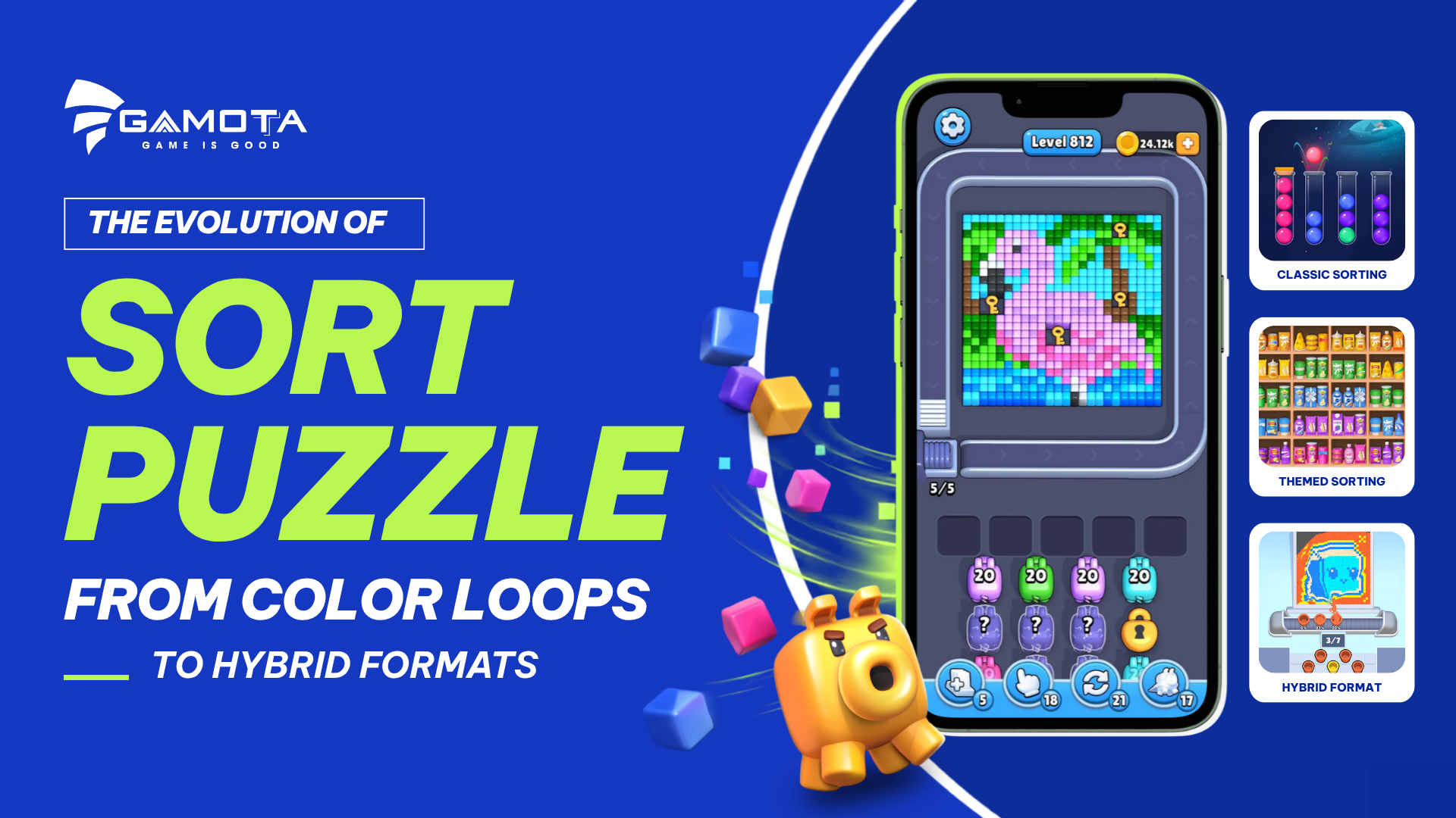 Gamota ra mắt báo cáo The Evolution of Sort Puzzle - From Color Loops to Hybrid Formats